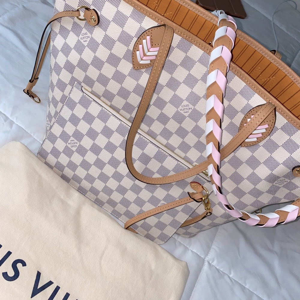 Louis Vuitton Neverfull MM Damier Azur Rose